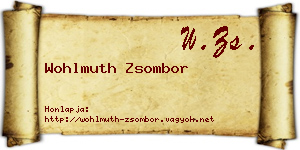 Wohlmuth Zsombor névjegykártya